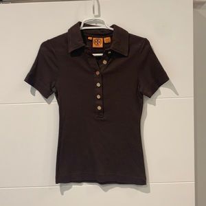 Tory Burch short sleeved brown shirt